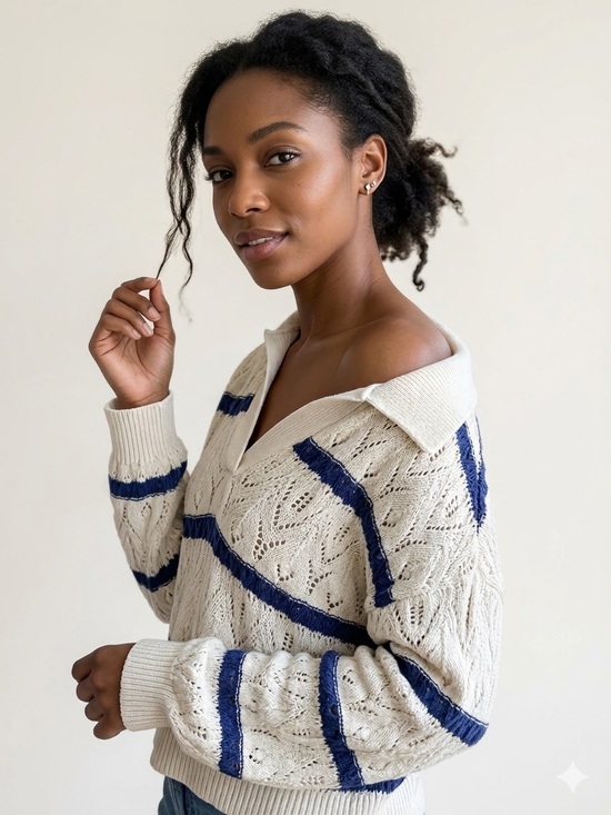 Universal Thread Sweaters - Cream Airy Open-Knit Lightweight Sweater Coastal Cottagecore Beachy Medium